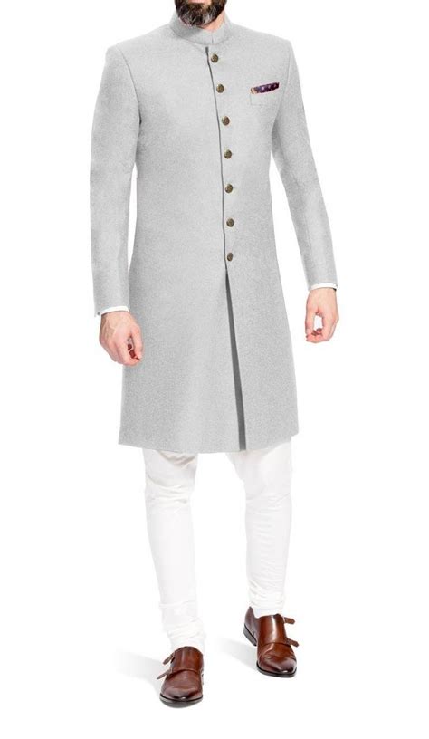 Indian Raw Silk Jodhpuri Sherwani Wedding Suit Men Indo Etsy