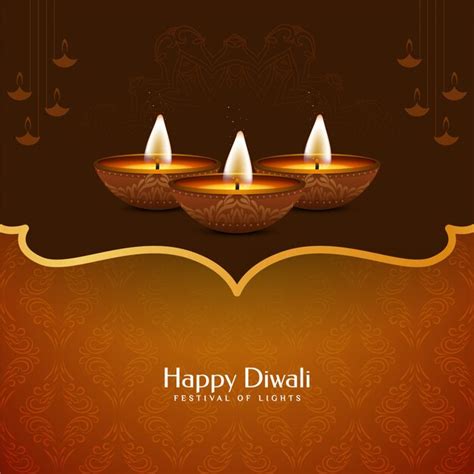 Free Vector Beautiful Happy Diwali Decorative Background Design