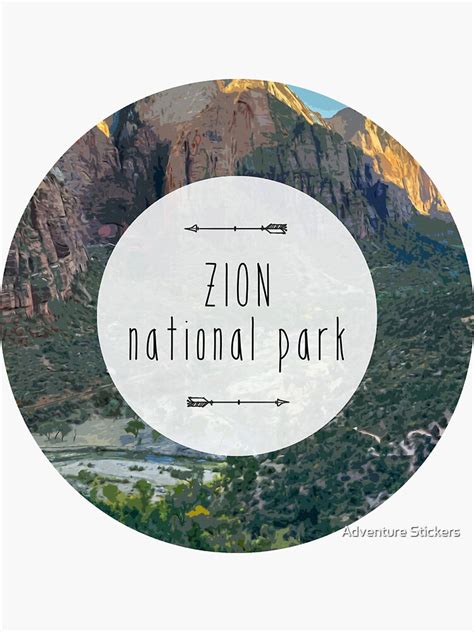 Zion National Park Sticker For Sale By Tysonk Redbubble