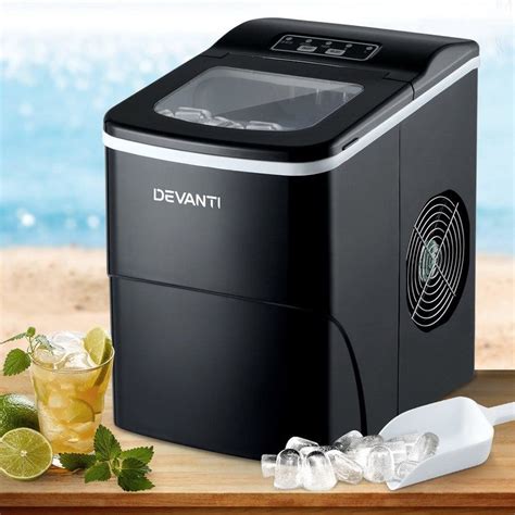 Devanti 2L Ice Maker Portable Ice Cube Machine Black BIG W