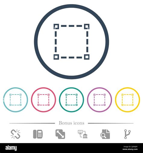 Selection Tool Outline Flat Color Icons In Round Outlines 6 Bonus