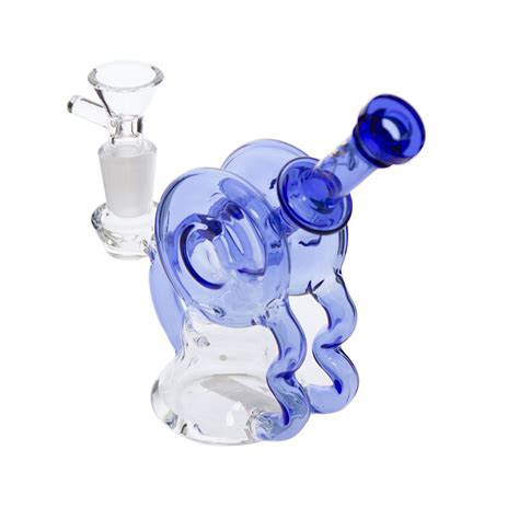 Gili Glass 5 5 Double Donut Recycler Mini Bong Smoking Outlet