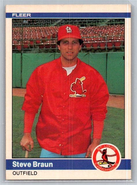 1984 Fleer Baseball 320 Steve Braun VG St Louis Cardinals EBay