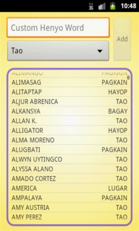 Pinoy Henyo Words List For Christmas Party