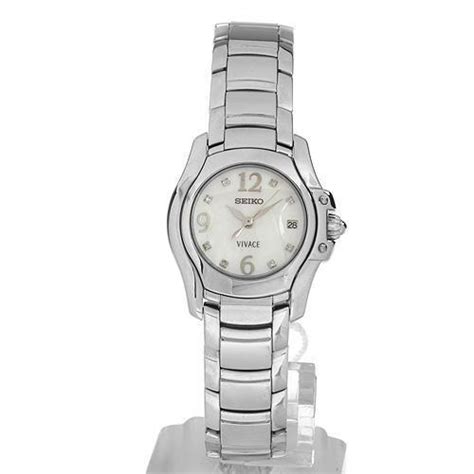 Seiko Vivace Collection New Ladies Date Watch With Genuine Clean Diamonds Ebay