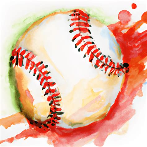 Baseball Watercolor Graphic · Creative Fabrica