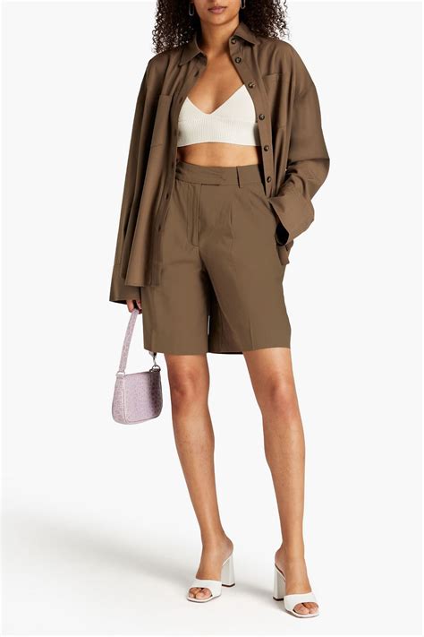 Remain Birger Christensen Kit Pleated Woven Shorts The Outnet