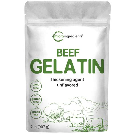 Micro Ingredients Grass Fed Beef Gelatin Powder Unflavored