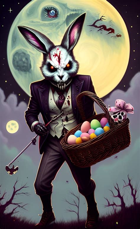 Beware Of The Easter Bunny Created With Ai Zombie Walking Dead