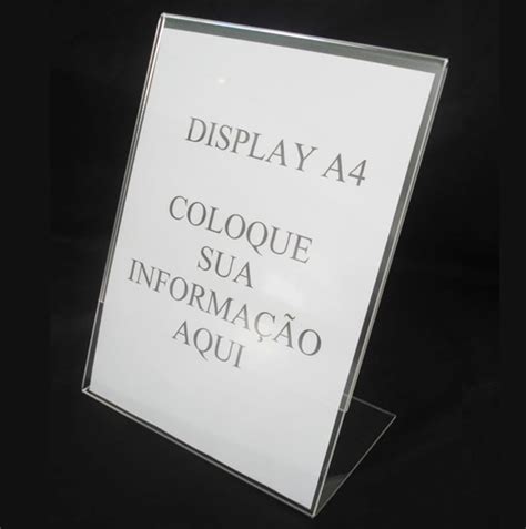 Display Porta Folha A Para Mesa Em Acrilico Rick Acr Licos Loja