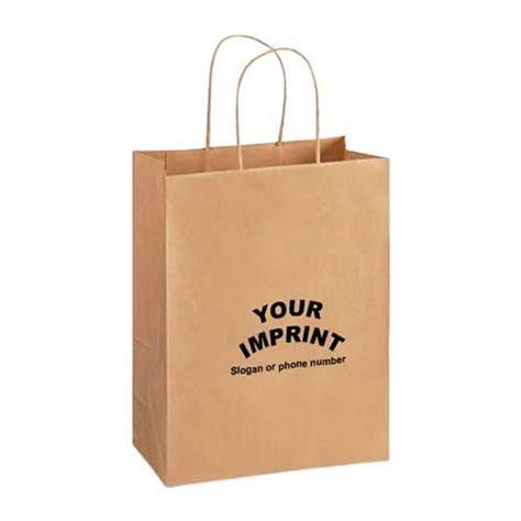 Custom Printed Brown Kraft Paper Bags With Logo Wholesale