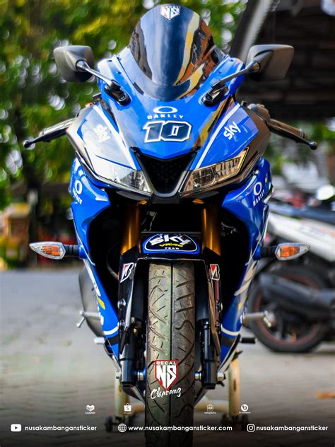 Decal Stiker Yamaha R V Vva Livery Blue Sky Sticker Full Body