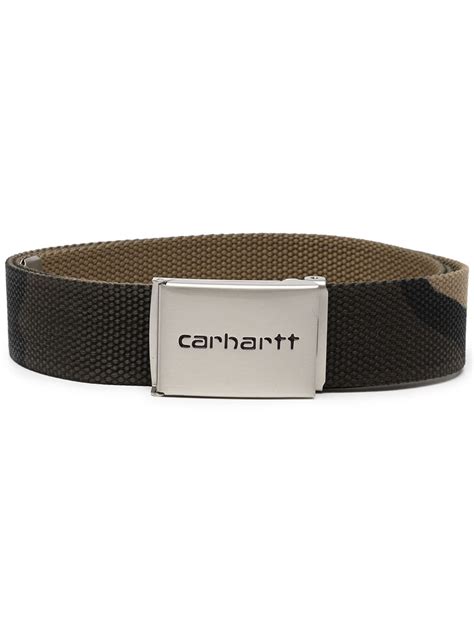 Carhartt Wip Camo Print Logo Buckle Belt Farfetch