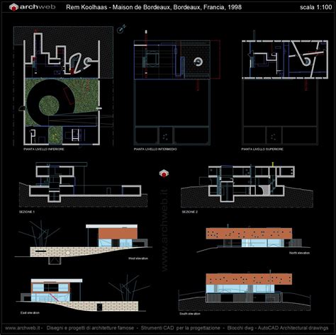 Bordeaux House Koolhaas Autocad Drawings