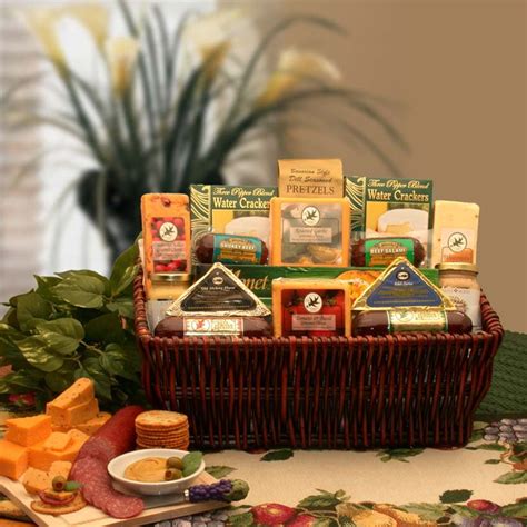 Gourmet T Basket Deluxe Meat And Cheese Gourmet Food T Deluxe Corporate T Realtor