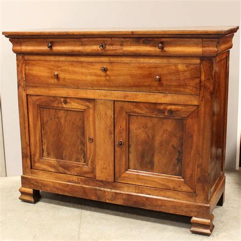 Antica Credenza Cappuccina Luigi Filippo In Noce Epoca