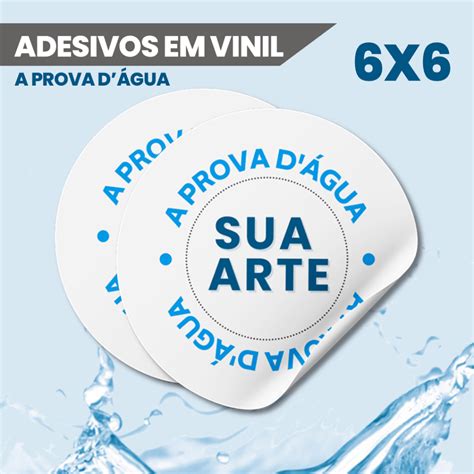 Etiquetas Adesivas L Adesivos Personalizados X Cm Vinil Branco A Prova