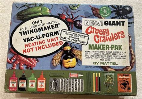 1964 Vintage Mattel Giant Creepy Crawlers Complete Set Of 9 Molds