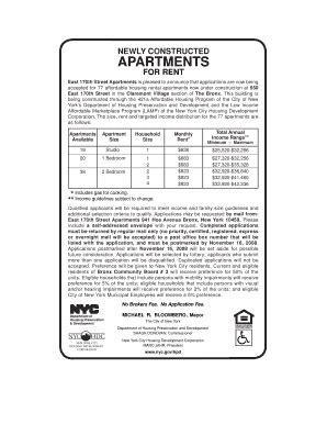 Fillable Online Nyc East Th Street Apartments Indd Nyc Gov