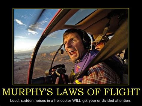 Murphys Law Of Flight Poster Funny Helicopter Aviation Humor