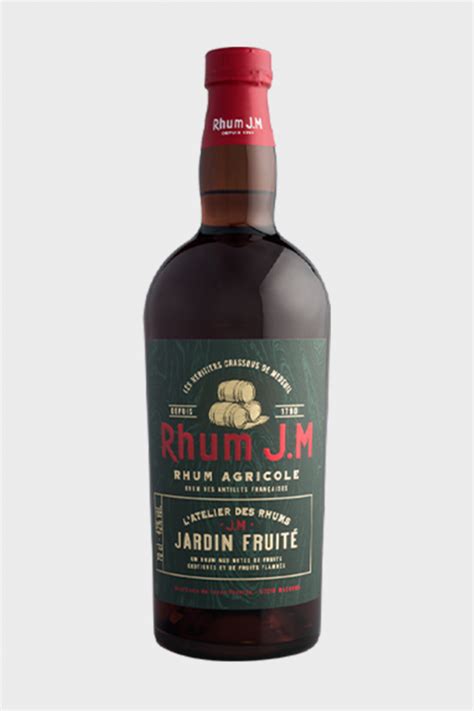 J M RHUM L Atelier Jardin Fruité Rhum agricole Elevé sous bois et