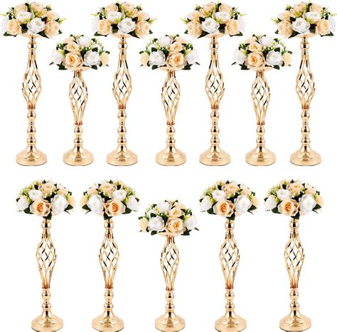 Amazon Hyuetrsa 24 Pcs Metal Flower Arrangements Stand 20 Inch