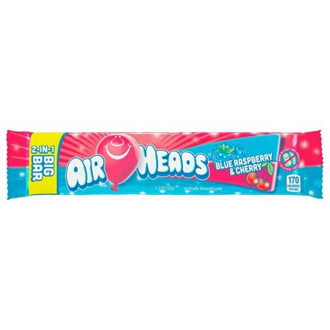 Airheads 2 In 1 Big Bar Blue Rasberry And Cherry 42g 199