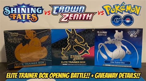 Crown Zenith Vs Shining Fates Vs Pokemon Go Etb Pokemon Card Opening