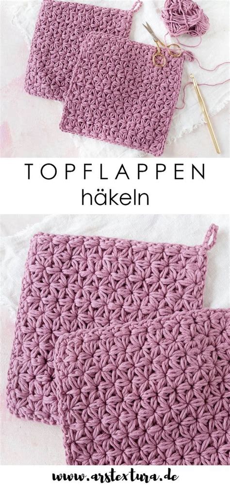 Topflappen mit Jasmin Muster häkeln ars textura DIY Blog Diy