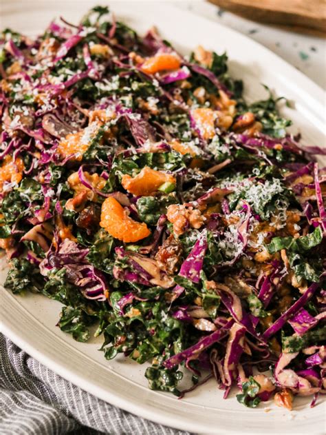 Purple Cabbage Slaw With Parmesan Dates And Mandarin Oranges What Great Grandma Ate