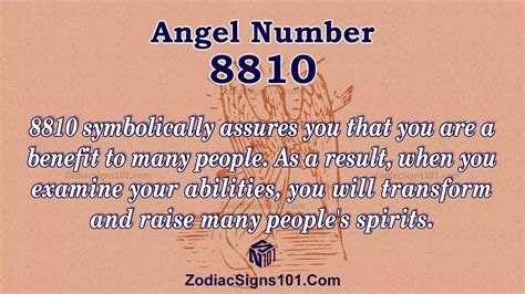 8810 Angel Number Spiritual Meaning And Significance Zodiacsigns101