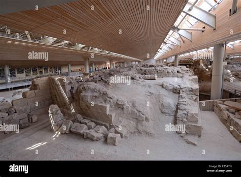 Sitio Arqueol Gico De Akrotiri En La Isla De Santorini El Sitio