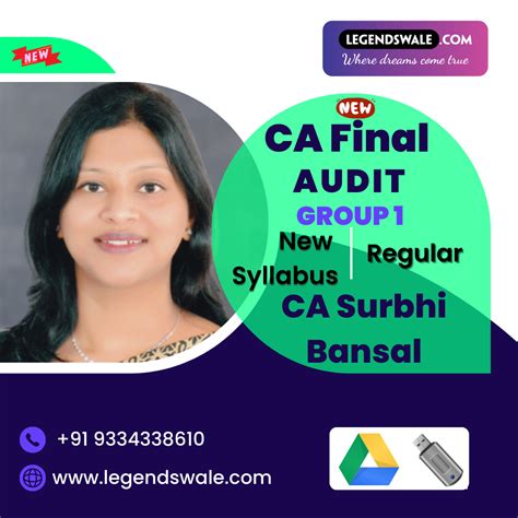 Ca Final New Course Audit Regular Batch By Ca Surbhi Bansal Legendswale