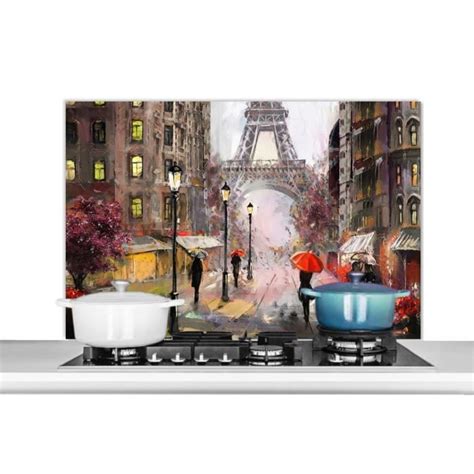 Muchowow Fond De Hotte Aluminium X Cm Peinture Paris Tour