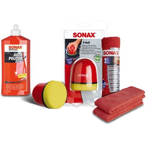 SONAX 1x 500ml AutoPolitur P Ball 2x MicrofaserTücher 10820097