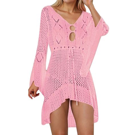 CAIVO Beach Skirt Women S Short Skirt Swimsuit Bikini Lace Crochet Tops Swimsuit Outerwear
