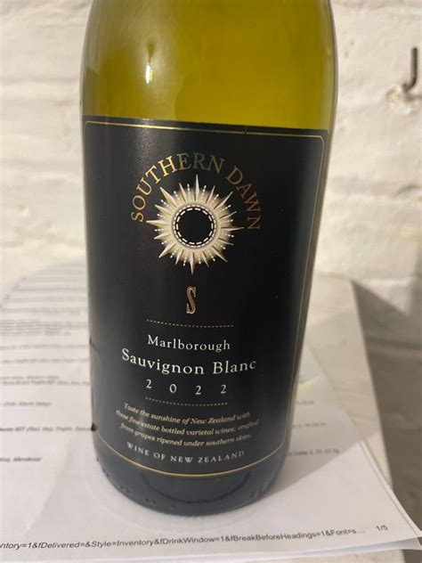 2022 Southern Dawn Sauvignon Blanc New Zealand South Island