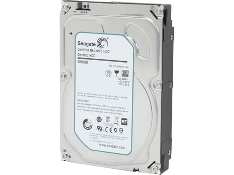 Refurbished Seagate Desktop HDD 15 ST4000DM000 4TB 5900 RPM 64MB Cache