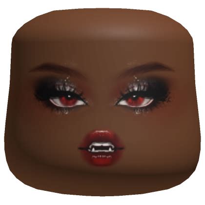 Vamp Y2K Goth Makeup Cheeks Head Brown Skin Tone Roblox