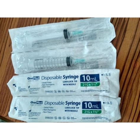 Alat Suntik OneMed Spuit 10cc Ml Atau Disposable Syringe 10cc Ml Murah