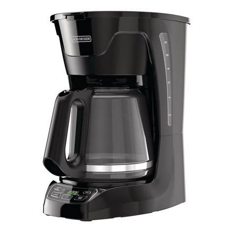 Black & Decker Programmable Coffee Maker with Glass Carafe, Black, 12 ...