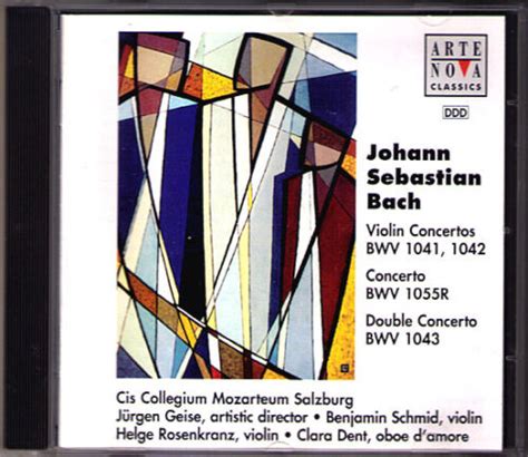 Benjamin SCHMID BACH Violin Concerto BWV 1041 1042 1043 1055R CD