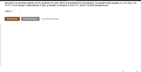 VIDEO Solution Benzene Is A Starting Material In The Synthesis Of