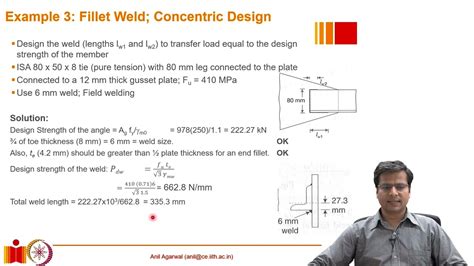 Design Of Fillet Welds 2 Youtube