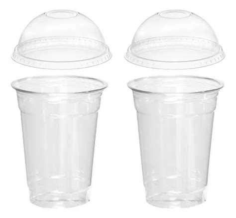 Vasos Pet 15 Oz Para Frappe Con Tapa Domo C 100pz