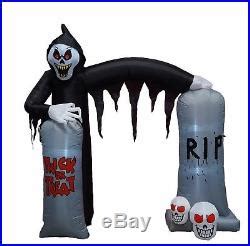 Halloween Led Air Blown Inflatable Decoration Ghost Skeleton Grim