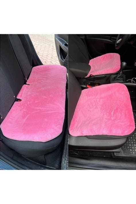 Pink Faux Fur Furry Car Seat Covers Women Car Accessories Car Decor Car Seat Covers Pink Car