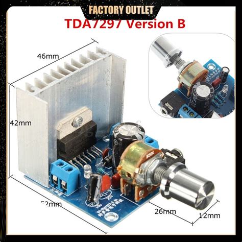 Amplifier Decoder Board TDA7297 Type B AC DC 12V 2 15W Digital Stereo