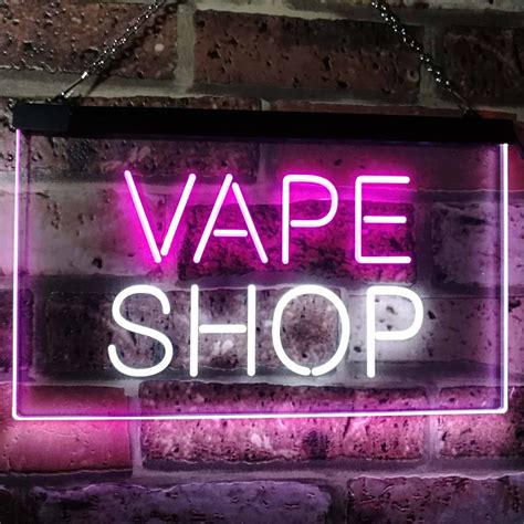 Vape Shop Indoor Display Dual Color Led Neon Sign St6 I3018 Etsy