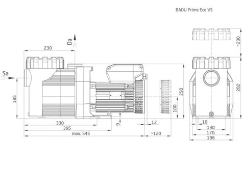 Inwerterowa Pompa Do Basenu PRIME ECO VS 28m3 H 1 10 KW 230V BADU